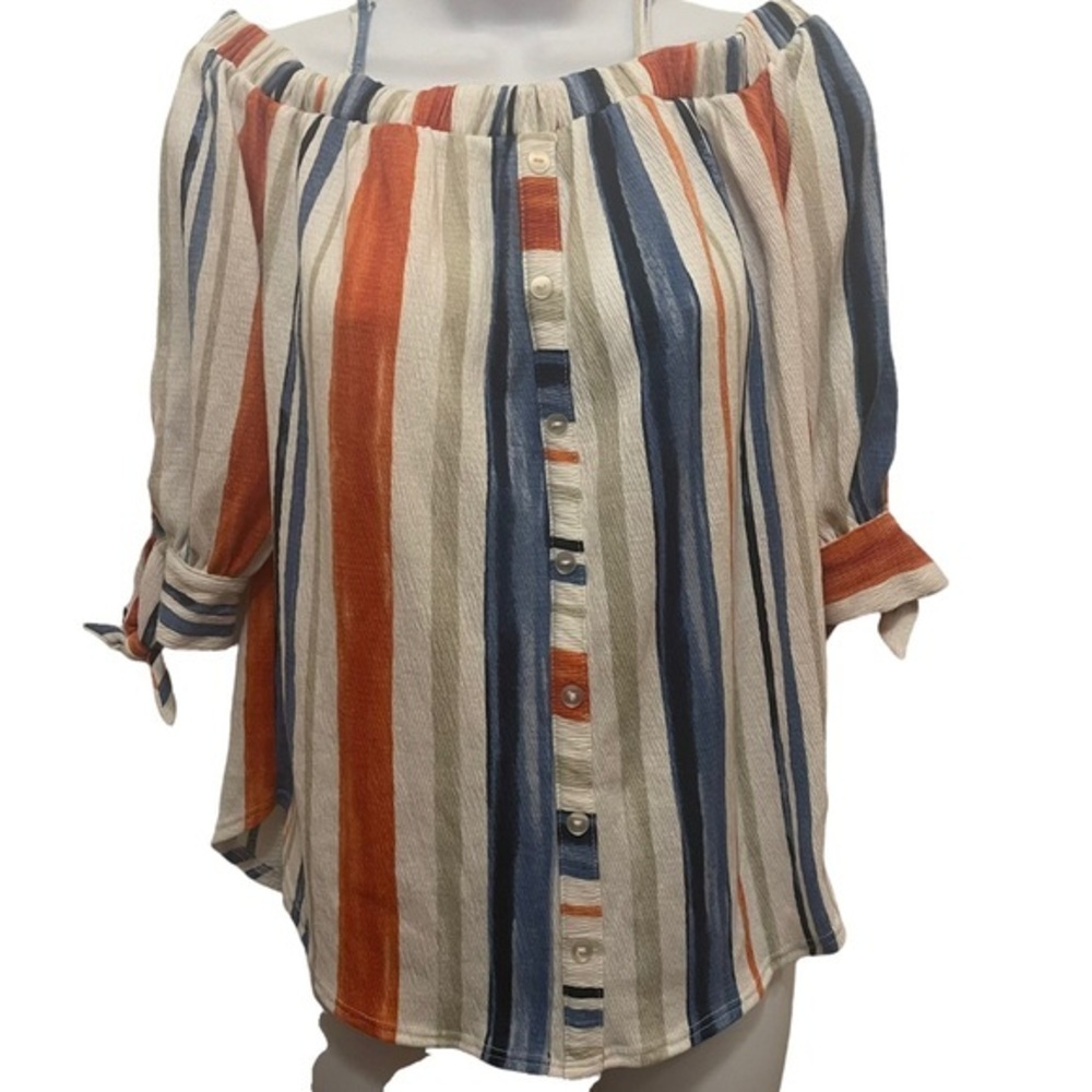 BCX Striped Top Multicolored size XS